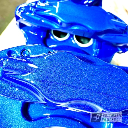 Powder Coating: Automotive,Calipers,Clear Vision PPS-2974,Illusion Smurf PMB-6909