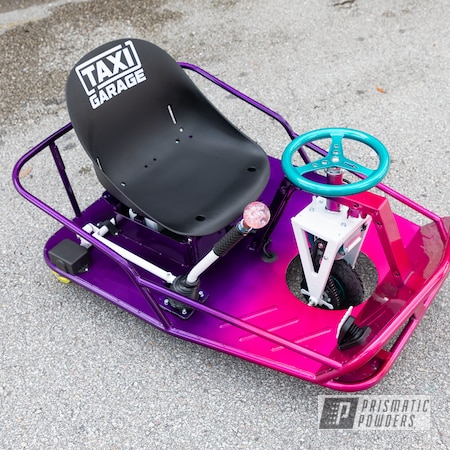 Powder Coating: Crazy Cart,XL Crazy Cart,Cortez Teal PPS-4477,Illusion Pink PMB-10046,Illusion Purple PSB-4629,Taxi Garage,Automotive,Taxi Garage Crazy Cart