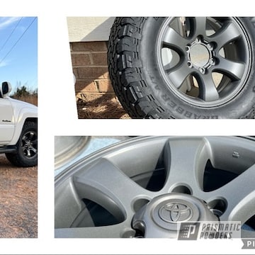 Powder Coated Toyota Wheels In Umb-6578 And Pps-1334