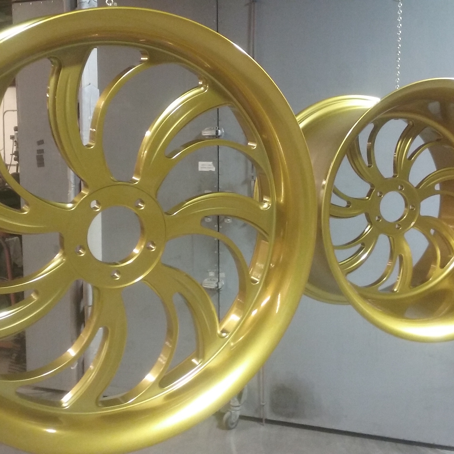 Refinished 36 MM Wheels Powder Coated Rims in Clear Vision and Illusion ...