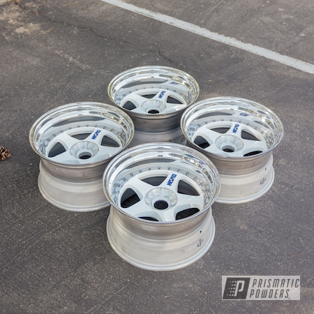 Powder Coating: Wheels,Automotive,Clear Vision PPS-2974,RAYS Wheels,Clear Vision,RAYS LMGT2,Cloud White PSS-0408