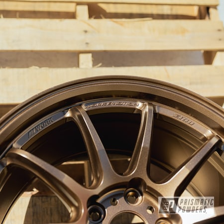 Powder Coating: Work Wheels,Highland Bronze PMB-5860,Automotive,Wheels