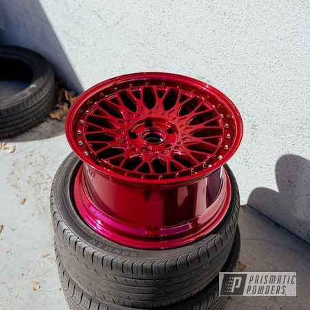 Powder Coating: Wizard Red PPS-4690,Automotive,Super Chrome Plus UMS-10671,Wheels