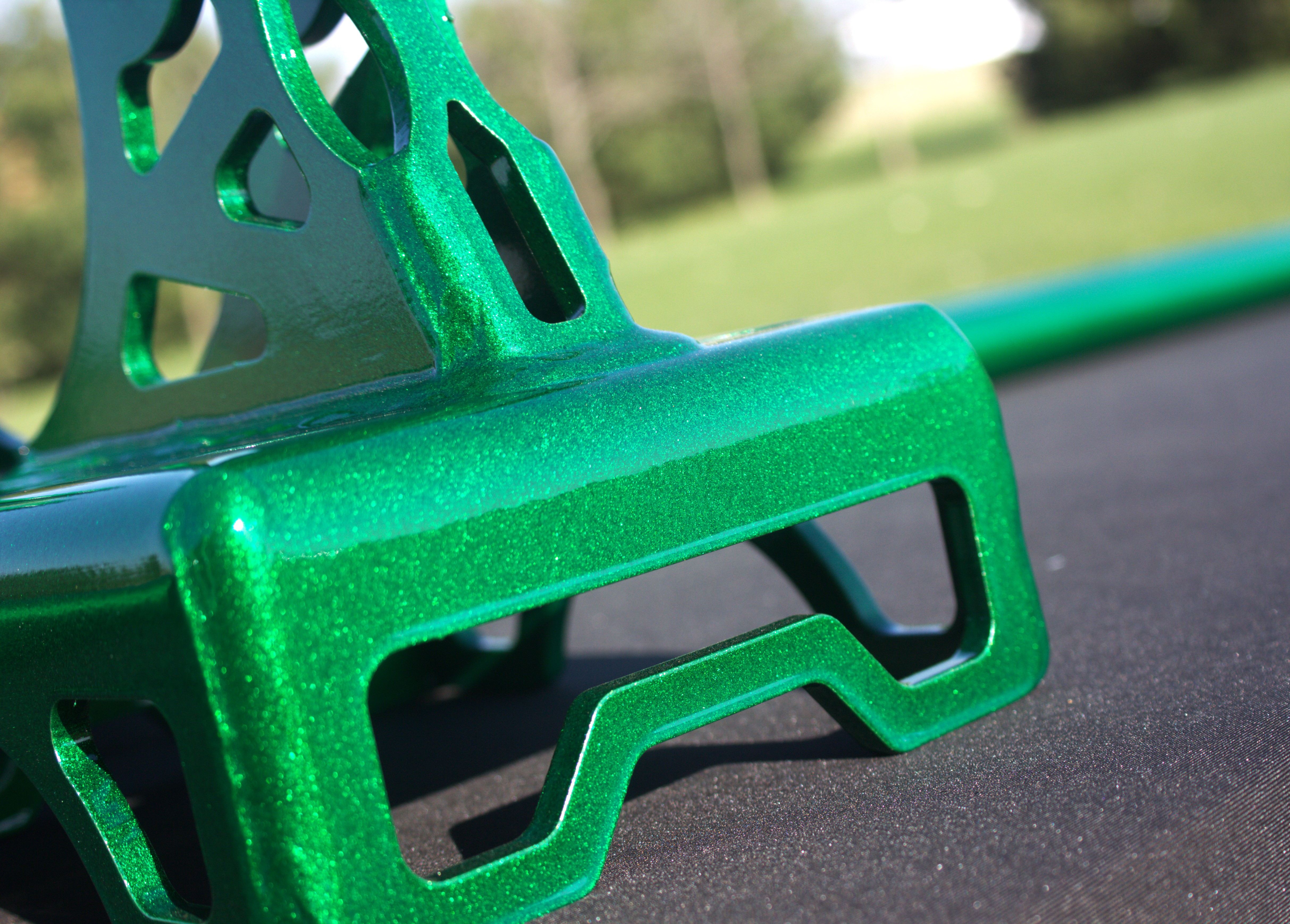 Powder Coating Load Bar Traction Bars finished with a Clear Vision and Illusion Money Finish ...