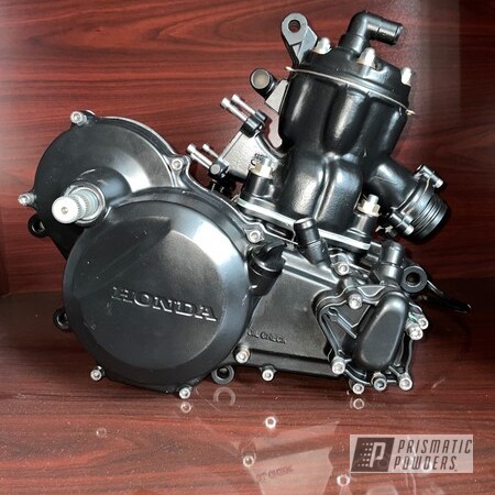 Powder Coating: Custom Engine Covers,trx250r,Custom Engine Parts,Honda,Silk Satin Black HSS-1336