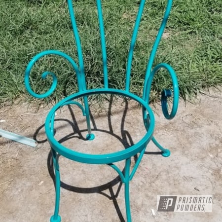 Powder Coating: H.D. WHITE PEARL PMB-2214,Vintage Chair,Antique Chairs,Chairs,Antiques,HD TEAL UPB-1848,Furniture