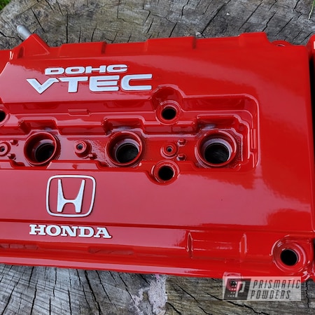 Powder Coating: Valve Cover,Honda Valve Cover,Astatic Red PSS-1738,Honda