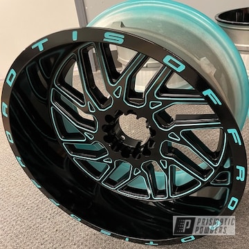 Pearl Turquoise And Ink Black Wheels 