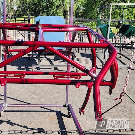 Powder Coating: Roll Cages,Illusion Cherry PMB-6905,Clear Vision PPS-2974,Prismatic Powders