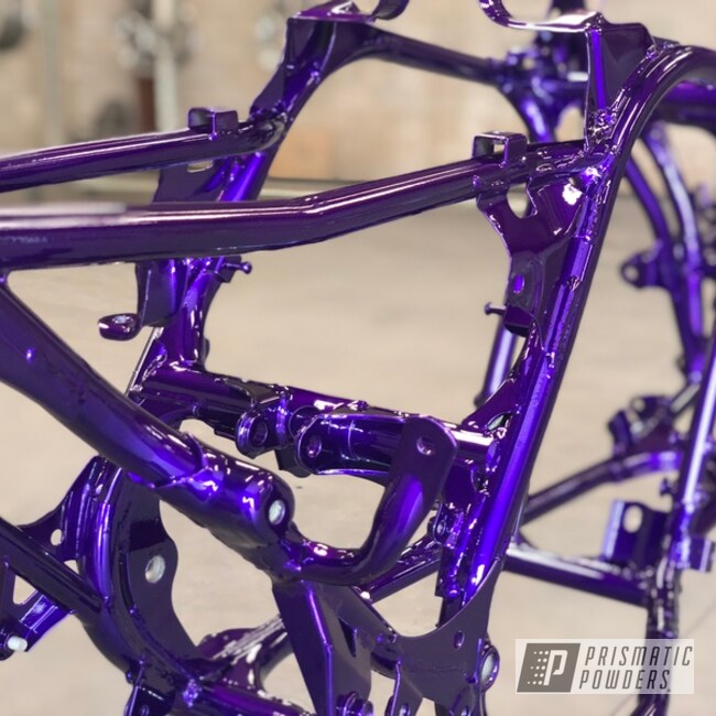 Yamaha Banshee Frame Coated In Illusion Purple