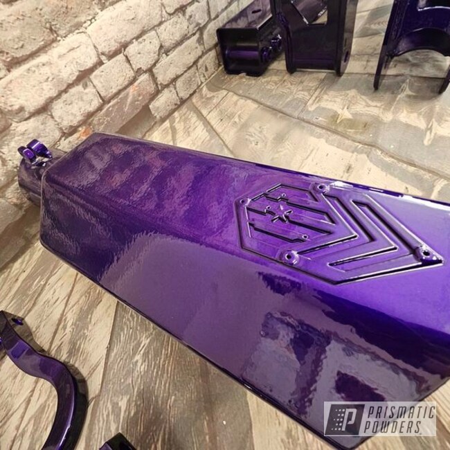 Powder Coated Illusion Purple And Clear Vision Truck Frame