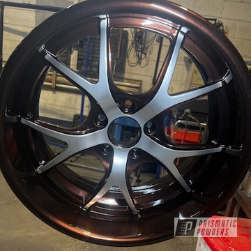 Powder Coated Corvette Wheel In Pmb-4151 And Hss-2345