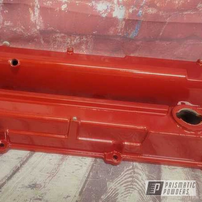 Powder Coated Valve Cover In Pps-2974 And Pms-4515