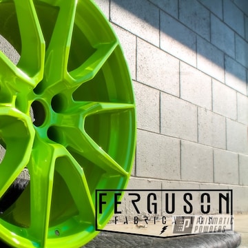 Powder Coated Clear Vision And Cosmic Chartreuse Wheels