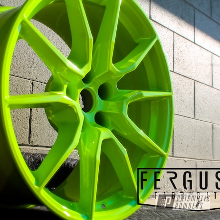 Powder Coating: Wheels,Automotive,Clear Vision PPS-2974,Cosmic Chartreuse PMB-10802,Ford