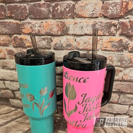 Powder Coating: Tropical Breeze PSS-6837,Tumbler,Custom Powder Coated Tumbler Cup,Mother's Day,Sassy PSS-3063,Personalized Tumbler,Custom Tumbler Cup