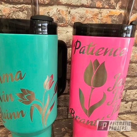 Powder Coating: Tropical Breeze PSS-6837,Tumbler,Custom Powder Coated Tumbler Cup,Mother's Day,Sassy PSS-3063,Personalized Tumbler,Custom Tumbler Cup