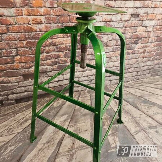 Powder Coated Clear Vision And Illusion Lime Time Stool