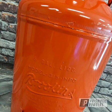 Powder Coating: Vintage Oil Can,Vintage Cans,Vintage Oil Cans,Chevy Orange PSS-0163,Oil Cans