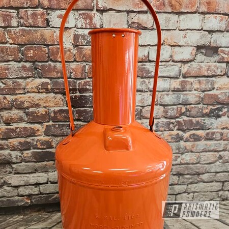 Powder Coating: Vintage Oil Can,Vintage Cans,Vintage Oil Cans,Chevy Orange PSS-0163,Oil Cans