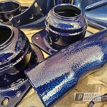 Powder Coated Silver Artery And Cheater Blue Automotive Parts