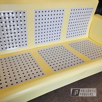 Powder Coated Buttercup And Polar White Patio Furniture
