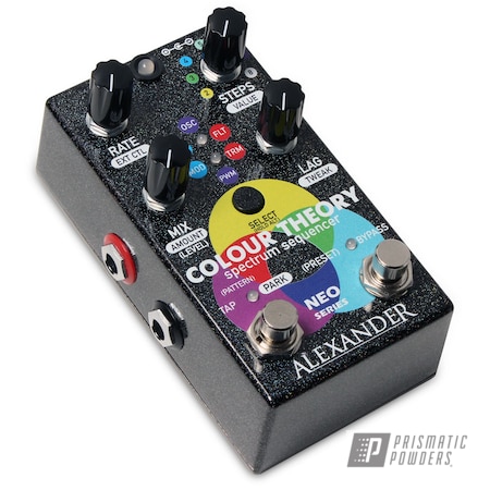 Powder Coating: effect pedal,Rainbow's End PMB-2691,Alexander Pedals,Guitar Pedal,Enclosure,Colour Theory,Guitar Effect