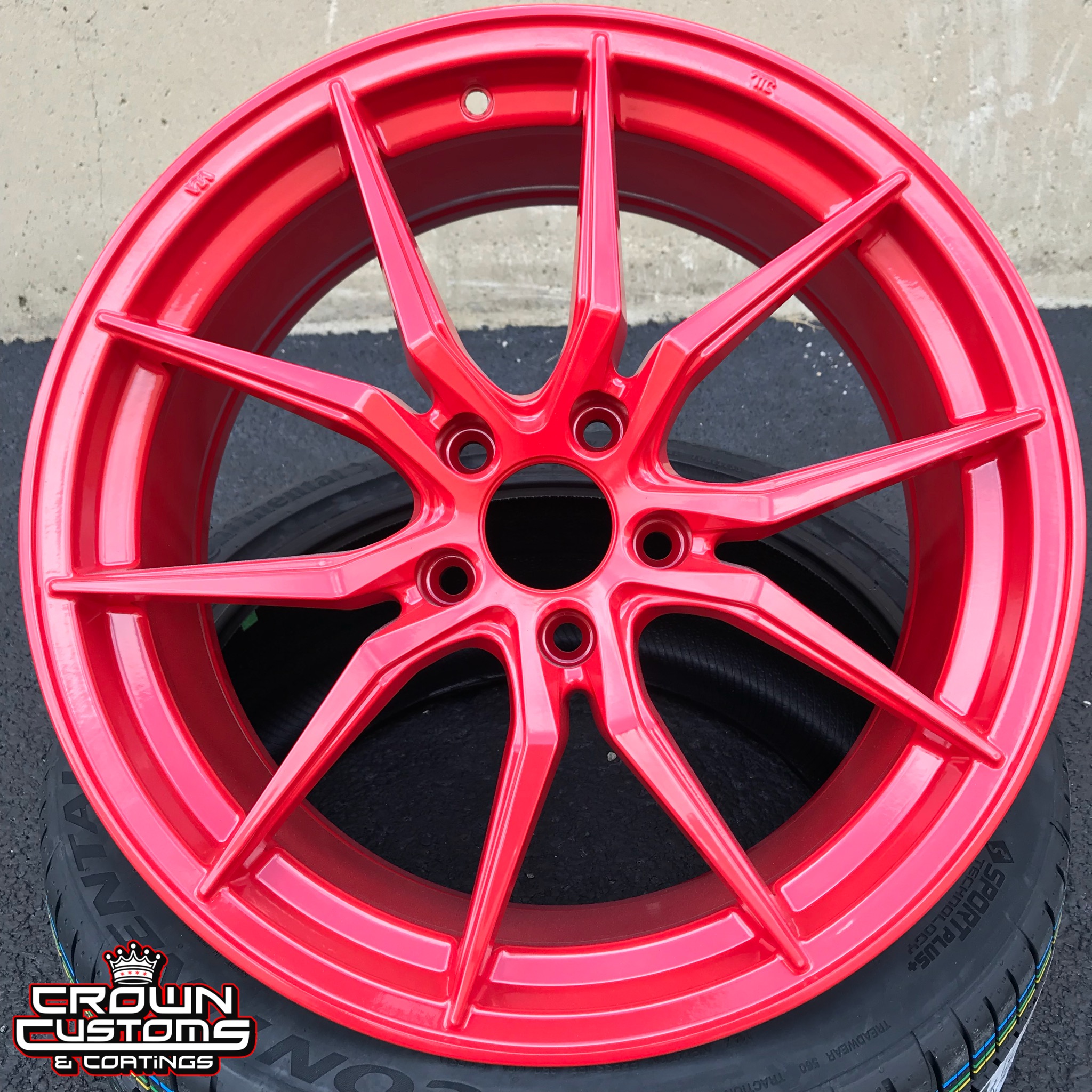 Custom Aftermarket Wheels in Very Red Powder Coating | Prismatic Powders