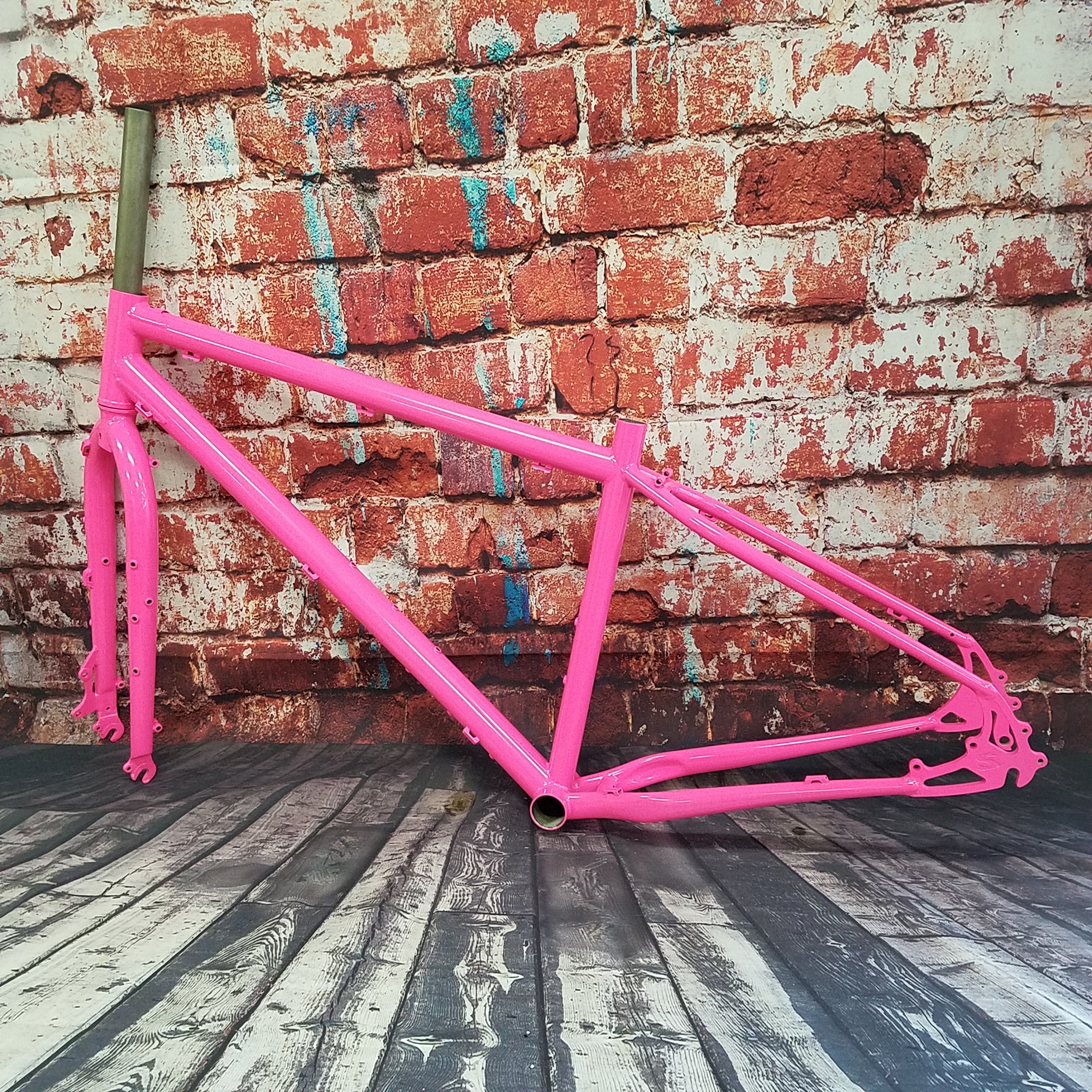 Powder Coated Bike Frame in Sassy | Prismatic Powders