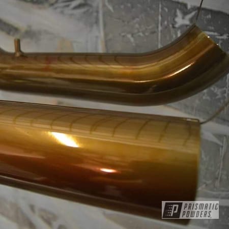 Powder Coating: SUPER CHROME USS-4482,Trans Copper II PPS-2618,Automotive,Intake Pipe