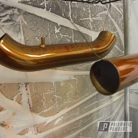 Powder Coating: Automotive,SUPER CHROME USS-4482,Intake Pipe,Trans Copper II PPS-2618