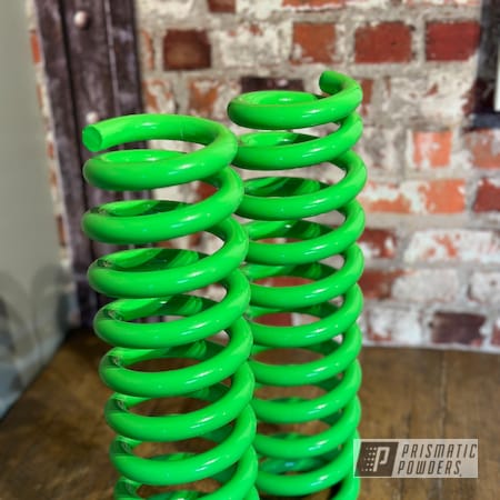 Powder Coating: Electric Green PSS-10672,coil springs,Suspension