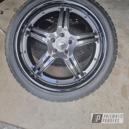 Powder Coating: Rapid Ceramic Powder Coat and Wheel Protectant SE-801,SEMI GLOSS BLACK USS-10926,Clear Vision PPS-2974,Shelby Wheels,Ford Mustang,Three Piece Wheels,FORGED CHARCOAL UMB-6578,Wheels