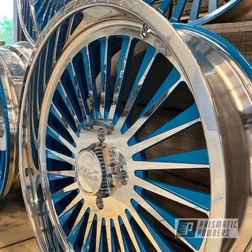 Powder Coated Octane Blue And Clear Vision Jtx Wheels