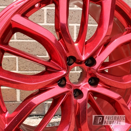 Powder Coating: RACING RED UPB-6379,Car Wheels,Automotive Rims