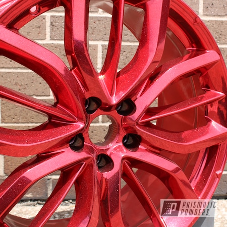 Powder Coating: RACING RED UPB-6379,Car Wheels,Automotive Rims