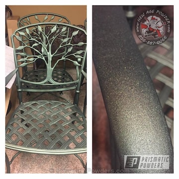 Patio Furniture Refinished In Greenland Powder Coat