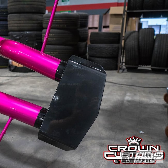 Pink Cadillac CTS V Coupe Exhaust Pipes | Prismatic Powders