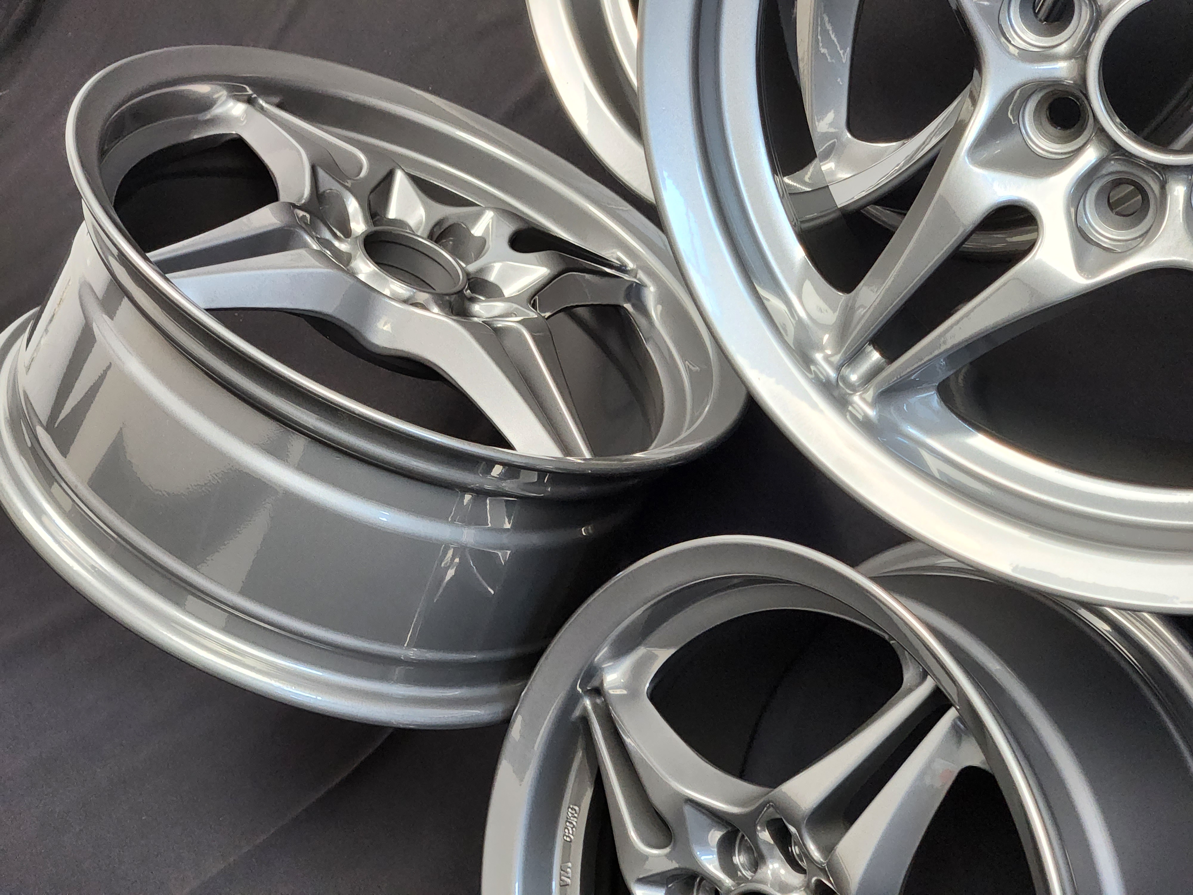 SSR Wheels finished in an Ultra Black Chrome Finish | Prismatic Powders