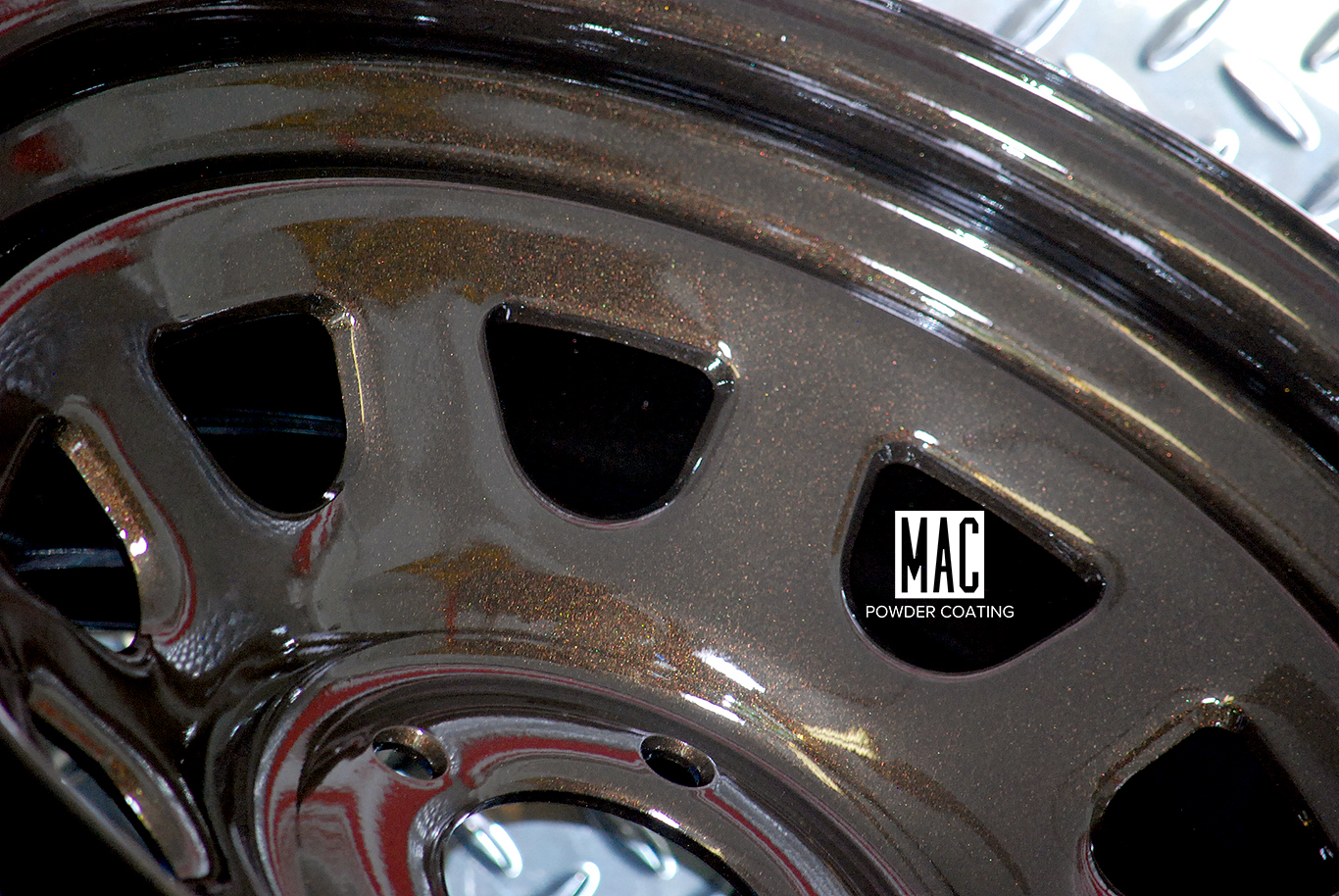18 Inch Steel Wheels In A Metallic Bronze Powder Coat | Prismatic Powders
