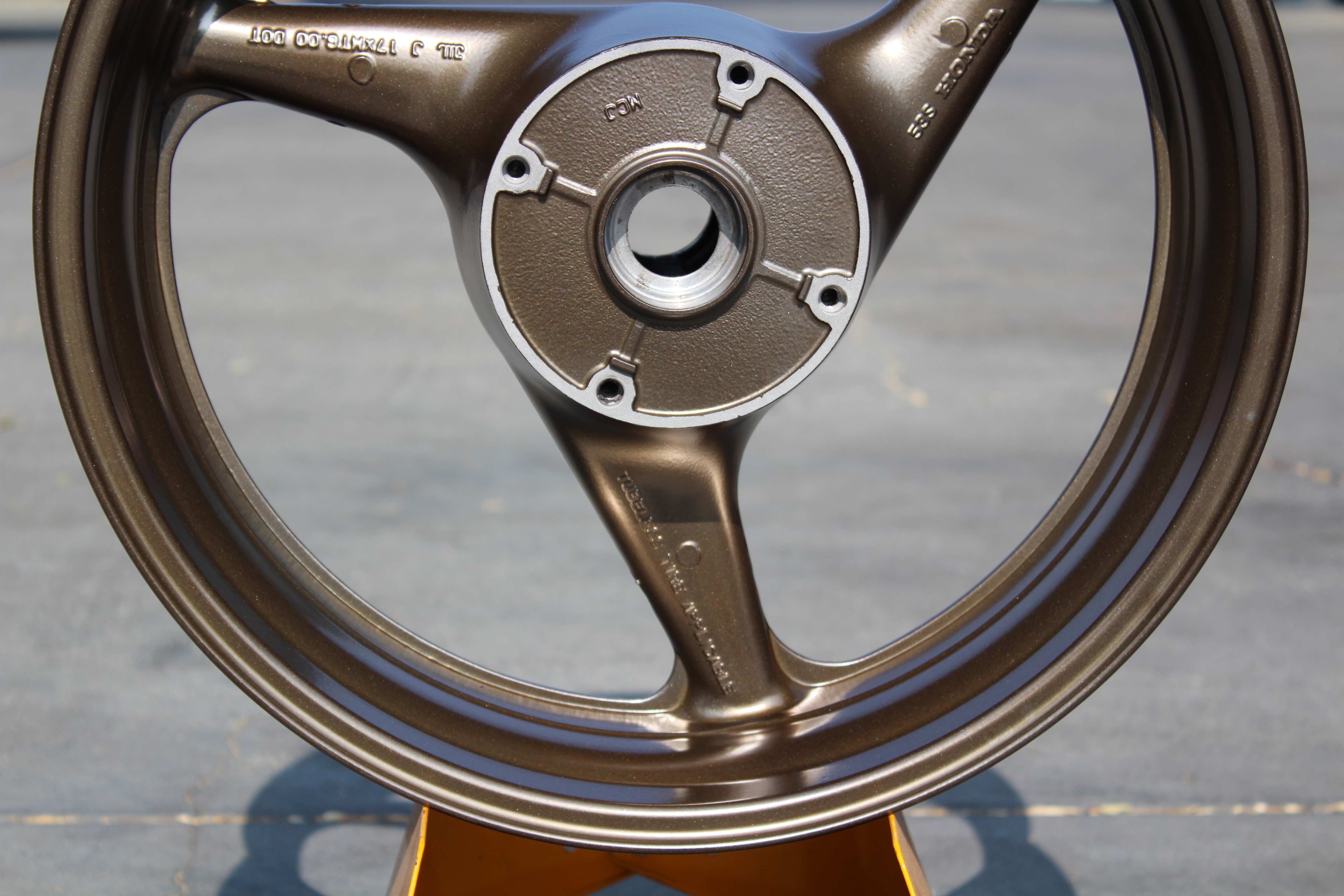 Melted Bronze Over Super Chrome Wheels For A Honda Cbr 954rr ...