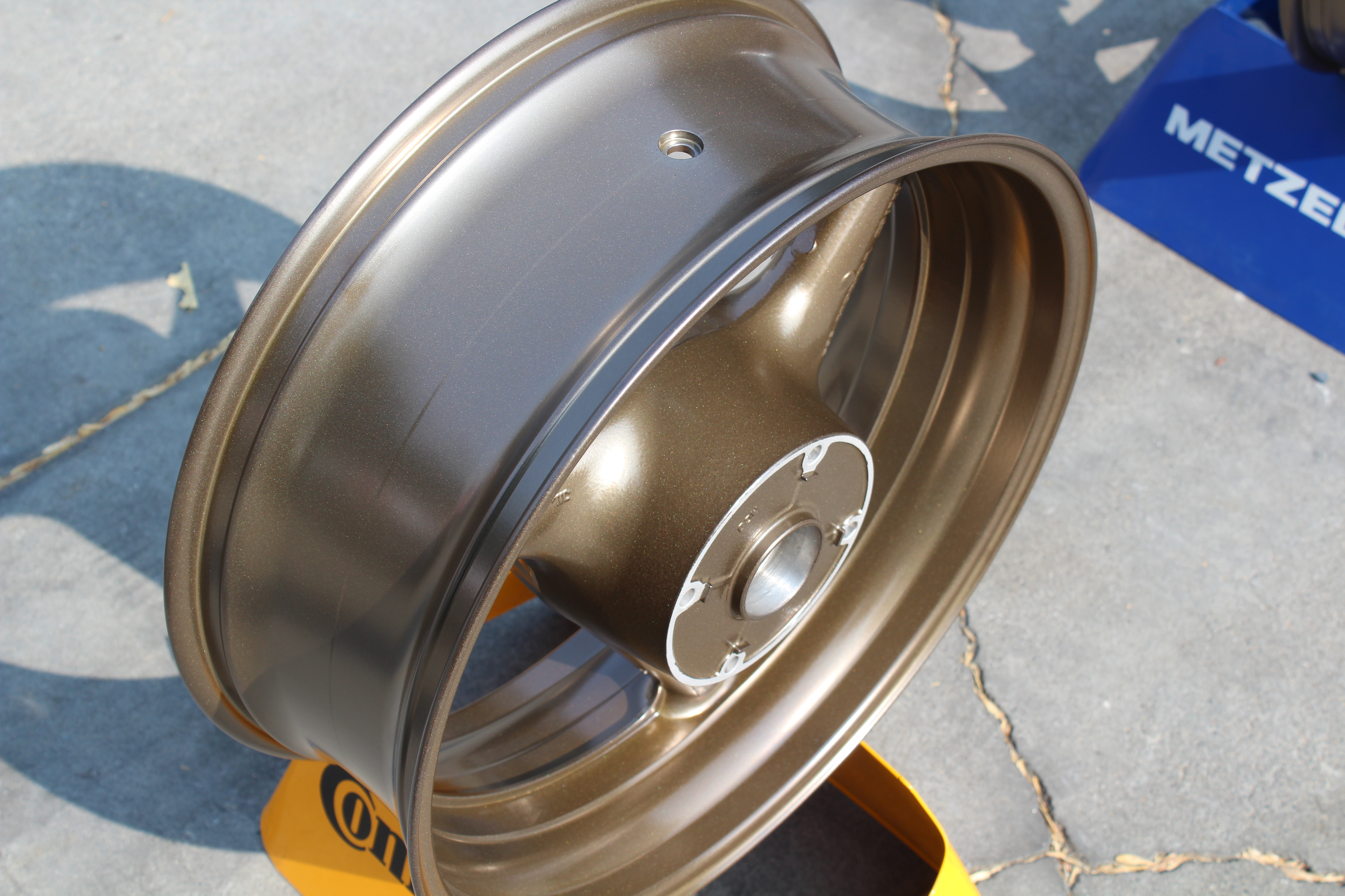 Melted Bronze Over Super Chrome Wheels For A Honda Cbr 954rr ...
