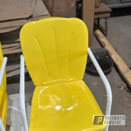 Powder Coating: Patio Chairs,Custom Outdoor Furniture,Gloss White PSS-5690