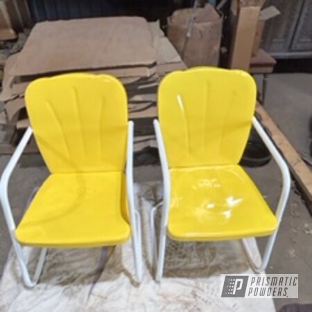 Powder Coating: Patio Chairs,Custom Outdoor Furniture,Gloss White PSS-5690
