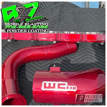 Powder Coating: POLISHED ALUMINUM HSS-2345,Illusion Cherry PMB-6905,Clear Vision PPS-2974,a2zblasting,wecoat4u,Diesel Parts