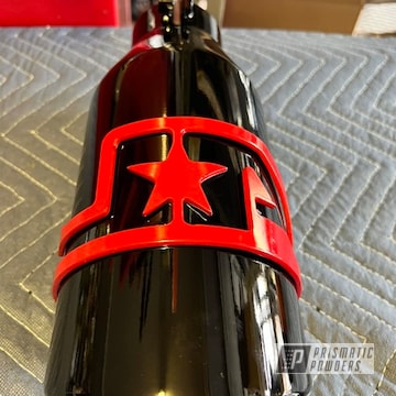 Powder Coated Ink Black And Astatic Red Fx4 Custom Exhaust Tips