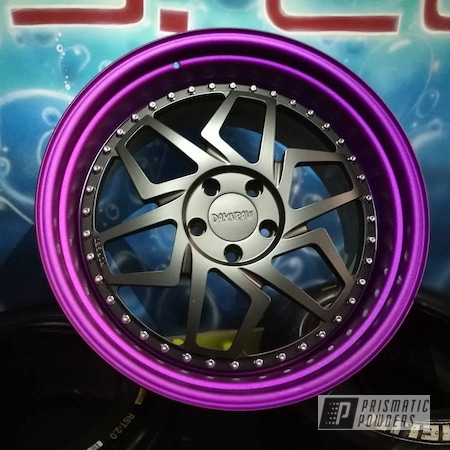 Powder Coating: Illusion Purple PSB-4629,Wheels,Matte Black PSS-4455,Automotive,Forged Wheels,Fan,Clear Vision PPS-2974,Stunt Rider,20inch,3 Pieces,Damnraw