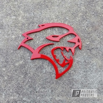 Powder Coated Astatic Red Hellcat Emblem Custom Sign