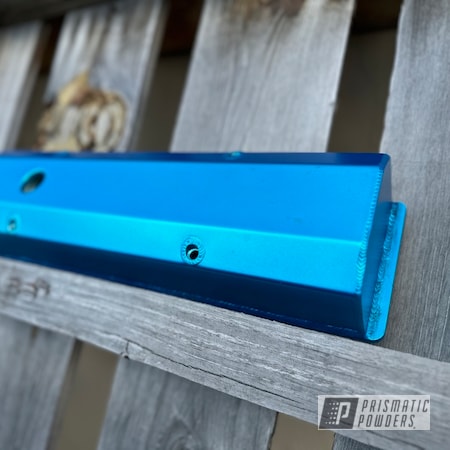 Powder Coating: Lite Anodized Blue PPB-6955,Marina Blue,Chevy,Valve Cover