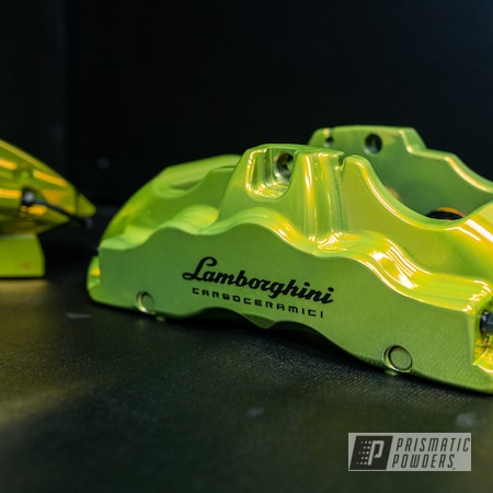 Powder Coating: Brakes,Brembo,Brake Calipers,Lamborghini,Glowing Yellow PPB-4759,Brembo Brake Calipers